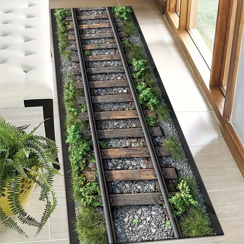 Commercial Road Printing - Track Runner Tapijt Groen Space Road
