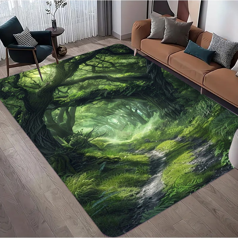 Commercial Road Printing - 3D Optische Illusie Bos Print Tapijt